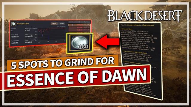 How to get Essence of Dawn & 5 Grind Spots for Accessories to Melt | Black Desert