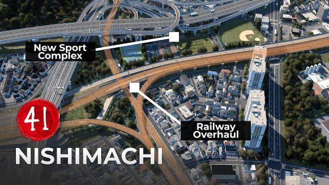 Urban Renewal with Railroad Overhaul and New Sports Facility - Nishimachi EP 41 Cities Skylines