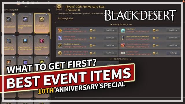 10th Anniversary Events & Best Items to get first Guide | Black Desert