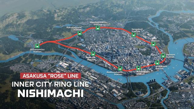 Cities Skylines: Nishimachi Inner City Ring Line "ROSE" Realistic Overhauled [4K]