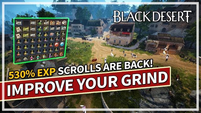 Helpful Tips to Improve Your Grinding & Get More Loot in Black Desert & 530% EXP Scrolls