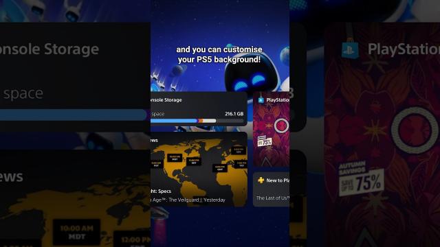 The new Welcome Hub lets you change your PS5 background!