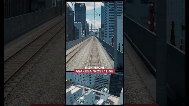 Nishimachi Asakusa "ROSE" Inner Ring Line in 1 minute #citiesskylines